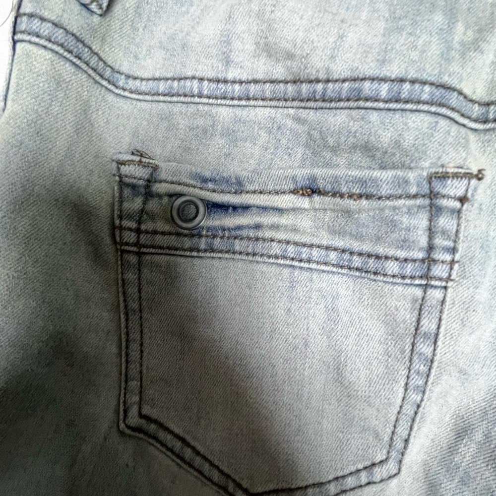 Free People Women’s Denim Lace-Up boho hippie moto grunge Jeans Size 26x26 - Picture 5 of 6